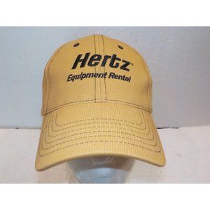 Embroidered HERTZ RENTAL Construction Equipment Super Fine Gold Corduroy Hat Cap